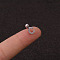 316L Surgical Stainless Steel Micro Pave Clear Cubic Zirconia Cartilage Earrings, Stainless Steel Color, Letter C, 6mm, Pin: 1.2mm
