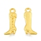 Alloy Pendants, Matte Style, High Boot, Matte Gold Color, 19.5x8x2.5mm, Hole: 1.8mm