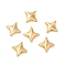 Brass Beads, Cadmium Free & Nickel Free & Lead Free, Star, Real 18K Gold Plated, 7x7x3mm, Hole: 1mm