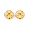 Alloy Resin Rhinestone Beads, Cadmium Free & Lead Free, Clover, Moccasin, 5.7mm, Hole: 1.6mm