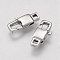 Tarnish Resistant 304 Stainless Steel Lobster Claw Clasps, Rectangle, Stainless Steel Color, 15x7x3.5mm, Hole: 2mm