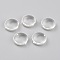 Brass Beads Frames, Long-Lasting Plated, Round Ring, 925 Sterling Silver Plated, 12x3mm, Hole: 1.2mm