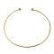 PVD Vacuum Plating 202 Stainless Steel Wire Choker Necklace, Rigid Necklace for Women, Golden, Inner Diameter: 5.79 inch(14.7cm)