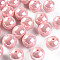 Opaque Acrylic Beads, AB Color Plated, Round, Pearl Pink, 20x19mm, Hole: 2~3mm