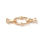 Brass Fold Over Clasps, Cadmium Free & Nickel Free & Lead Free, Oval, Real 18K Gold Plated, 36x11.5x6mm