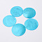 Dyed Freshwater Capiz Shell Big Pendants, Flat Round, Deep Sky Blue, 50x1mm, Hole: 1mm