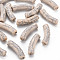 Opaque Crackle Acrylic Beads, Curved Tube, PapayaWhip, 32x10x8mm, Hole: 1.8mm, about 330pcs/500g