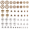 60Pcs 15 Style Tibetan Style Alloy Pendants, Mixed Shapes, Antique Bronze & Antique Silver, 14.5~35x10~40x1~4.5mm, Hole: 2~4mm, 4pcs/style