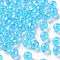 Transparent Acrylic Beads, AB Color Plated, Round, Pale Turquoise, 6x5mm, Hole: 1.8mm, about 4400pcs/500g
