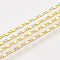 Brass Mariner Link Chains, with Spool, Soldered, Cadmium Free & Nickel Free & Lead Free, Golden, 5.2x1.5x0.7mm, about 100yard/roll