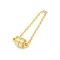 Rack Plating Brass Magnetic Clasps, with Chains, Long-Lasting Plated, Lead Free & Cadmium Free, Round, Real 18K Gold Plated, 78mm