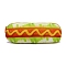 Bread Shape Polyester Pencil Pouches, Zipper Student Stationery Storage Case, Office & School Supplies, Yellow Green, 210x80mm