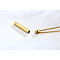 Clear Cubic Zirconia Column Urn Ashes Pendant Necklace, Stainless Steel Memorial Jewelry for Men Women, Golden, 19.69 inch(50cm)