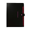 PP 8 Pockets Expanding File Folder, A4 Letter Size Portable Document Holder, with Snap Closure, for School, Office, Black, 325x240mm