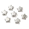 CCB Plastic Beads, Star, Platinum, 9x9.5x4mm, Hole: 1.5mm