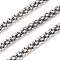 304 Stainless Steel Link Chains, Unwelded, Stainless Steel Color, 7.5mm
