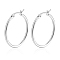 Non-Tarnish 304 Stainless Steel Hoop Earrings, Rings, Stainless Steel Color, 30x2mm
