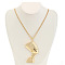 Alloy Pendant Necklaces for Women, Golden, Egyptian Queen Nefertiti, 15.75~17.72 inch(40~45cm)
