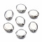 CCB Plastic Beads, for DIY Jewelry Making, Oval, Platinum, 13x11x4mm, Hole: 1mm, about 1300pcs/500g