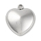 Anti-Tarnish 304 Stainless Steel Pendants, Heart Charm, Stainless Steel Color, 17x15x4mm, Hole: 1.6mm