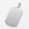 Non-Tarnish 304 Stainless Steel Stamping Blank Tag Pendants, Double Side Polished, Rectangle, Stainless Steel Color, 40x23.5x2mm, Hole: 7x4mm