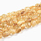 Natural Citrine Beads Strands, Nuggets, Tumbled Stone, Dyed, 8~11x7.5~9x4.5~7mm, Hole: 0.8mm, about 42pcs/strand, 39cm