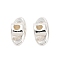 Brass Beads, Cadmium Free & Nickel Free & Lead Free, Oval, 925 Sterling Silver Plated, 7.5x3.5x3.5mm, Hole: 1.2mm