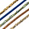 Electroplate Non-magnetic Synthetic Hematite Beads Strands, Triangle, Mixed Color, 3x3x1mm, Hole: 1mm, about 350pcs/strand, 15.7 inch