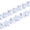 Baking Paint Glass Beads Strands, Star & Bowknot, Light Blue, 13.5~14x14~15x7.5~8.5mm, Hole: 0.8~0.9mm, about 49~50pcs/strand, 23.62~24.02 inch(60~61cm)