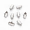 Non-Tarnish 201 Stainless Steel Sew on Prong Settings, Claw Settings for Flat Back Rhinestone, Rectangle, Stainless Steel Color, Tray: 10x5mm, 10.5x5x5mm, Hole: 1mm