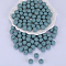 Round Silicone Focal Beads, Medium Aquamarine, 15mm, Hole: 2mm