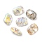 K5 Glass Rhinestone Buttons, Back Plated, Faceted, Rectangle, Mixed Color, 14x10x7mm, Hole: 1mm