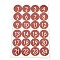 Christmas Advent Calendar Stickers, 1~24 Number Christmas Countdown Stickers, for Gift Sealing Stickers, DIY Crafts, Baking Decoration, Number Pattern, 30.7x19.6x0.02cm, Stickers: 45mm, 24pcs/sheet