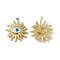 PVD Vacuum Plating 201 Stainless Steel Enamel Pendants, Sun with Evil Eye Charm, Real 18K Gold Plated, 22x19.5x3.5mm, Hole: 1.2mm
