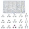 940Pcs 15 Styles Electroplate Glass Beads Strands, AB Color Half Plated Set, Clear AB, 4~13x3~8mm, Hole: 0.4~1.5mm