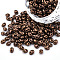 Colours Luster Czech Glass Seed Beads, Metallic Colours, 2-Hole, Oval, Coconut Brown, 5x3.5x2.5mm, Hole: 0.9mm, about 500g/bag