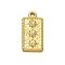 Stainless Steel Rhinestone Pendants, Rectangle, 19x8mm