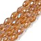 Transparent Electroplate Glass Beads Strands, AB Color Plated, Faceted, Teardrop, Peru, 5~6x4mm, Hole: 0.9mm, about 65~67pcs/strand, 15.35~16.4''(39~41cm)