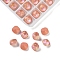 Pointed Back Glass Rhinestone Cabochons, Imitation Tourmaline, Faceted, Square, Red, 8x8x5mm
