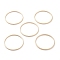 Brass Linking Rings, Long-Lasting Plated, Round Ring, Real 24K Gold Plated & Stainless Steel Color, 25x1mm, Inner Diameter: 23mm