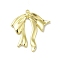 Rack Plating Alloy Pendants, Bowknot Charms, Light Gold, 31.5x30.5x2mm, Hole: 1.5mm