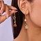 Alloy Resin Dangle Earrings, Ghost & Pumpkin, Golden, Left and Right, Golden, 61.5~63mm
