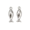 Brass Micro Pave Cubic Zirconia Pendants, Cadmium Free & Nickel Free & Lead Free, Fish, Real Platinum Plated, 16x5x3mm, Hole: 1.5mm