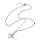 Tarnish Resistant 201 Stainless Steel Macrame Pouch Empty Stone Holder for Pendant Necklaces Making, with 304 Stainless Steel Curb Chains & Lobster Claw Clasp, Stainless Steel Color, 17-3/8 inch(44cm)