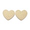 316 Surgical Stainless Steel Pendants, Textured, Heart, Golden, 25x28.5x1mm, Hole: 0.8mm