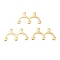 201 Stainless Steel Rainbow Chandelier Component Links, Real 18K Gold Plated, 18x0.5mm, Hole: 1.2mm