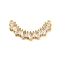 Brass with Cubic Zirconia Pendants, Golden, Rectangle, 13x25x2.5mm, Hole: 1.2mm