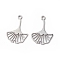 Non-Tarnish 304 Stainless Steel Pendants, Ginkgo Leaf Charm, Stainless Steel Color, 25x18x1mm, Hole: 1.8mm