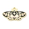 Alloy Enamel Pendants, Golden, Butterfly with Flower Charm, Misty Rose, 17.5x30x1.5mm, Hole: 1.6mm