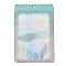 Rectangle Glitter Holographic PVC Zip Lock Bags, Resealable Packaging Bags, Self Seal Bag, Pale Turquoise, 18x12x0.15cm, Unilateral Thickness: 2.5 Mil(0.065mm)